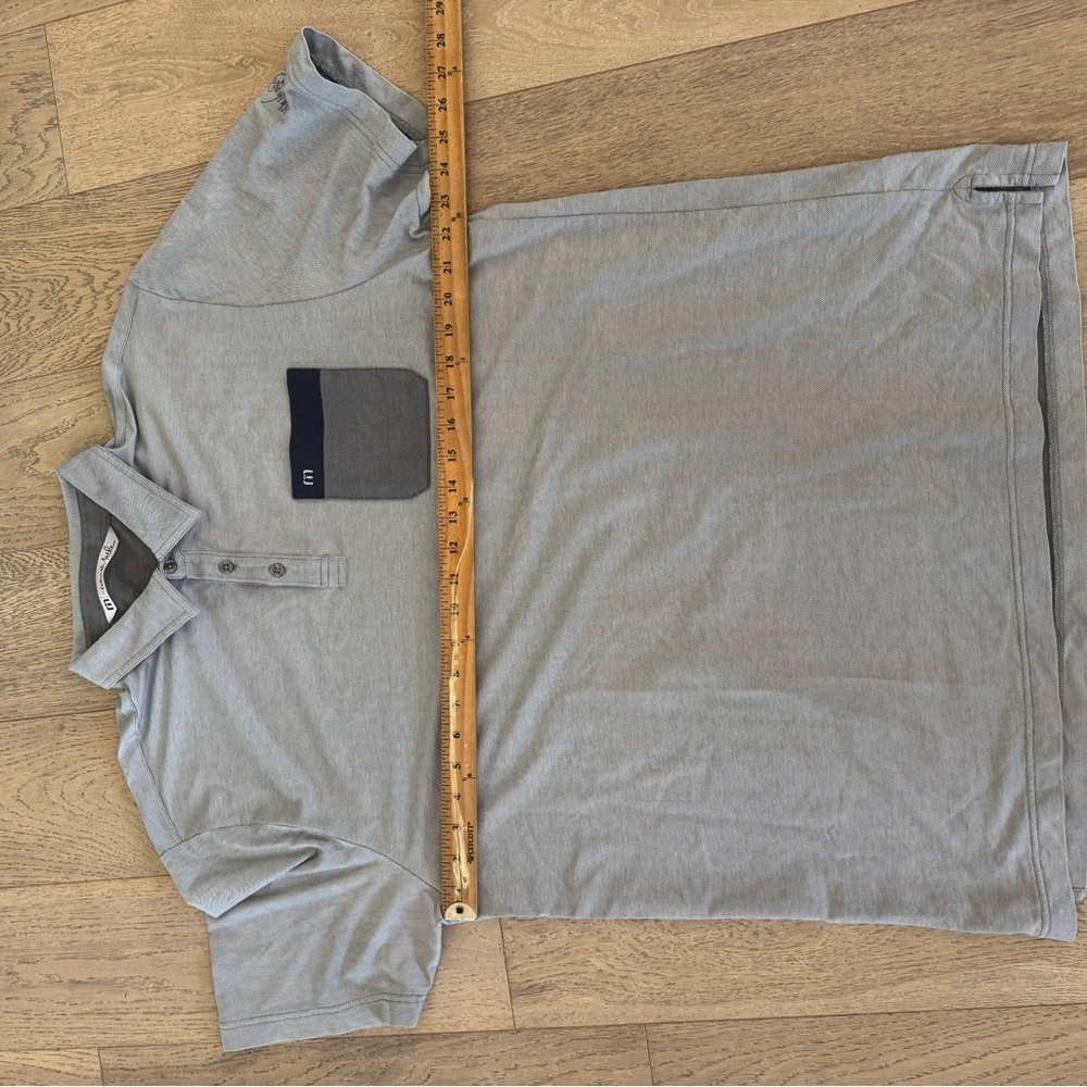 Travis Mathew Mens Polo Grey WHISPER ROCK LOGO XL - Picture 5 of 6